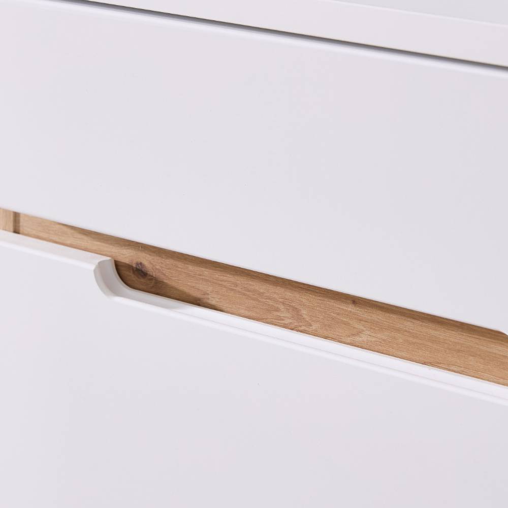 Garderoben Set Mariocavo in Eichefarben und Weiß (fünfteilig)