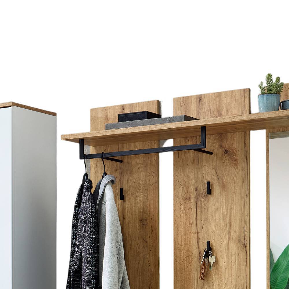 Garderobenkombination Alamo inklusive Sitzpolster in modernem Design (dreiteilig)
