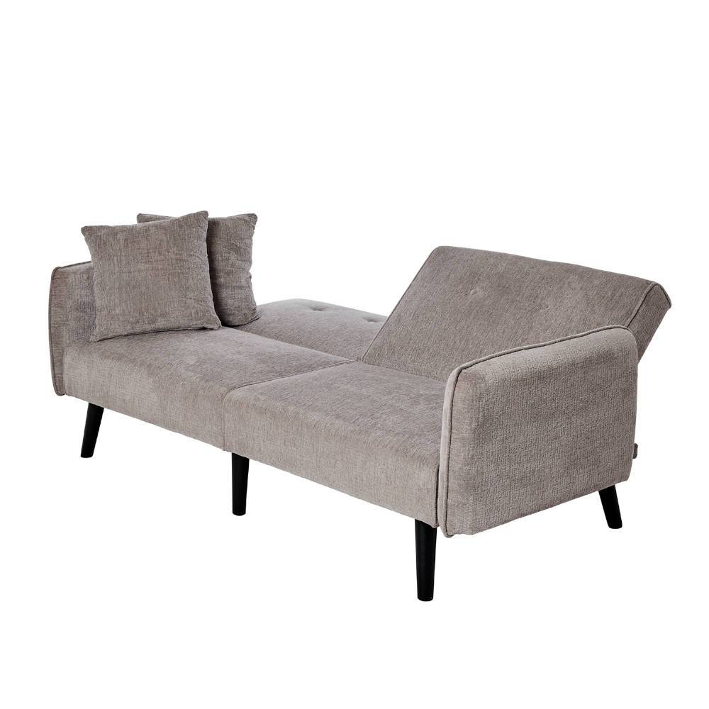 Schlafsofa Salverna in Grau mit Rücken Klappmechanik