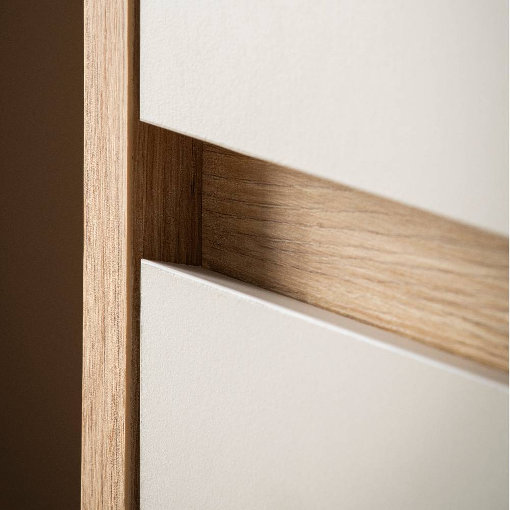 TV Wohnwand Ikba 205 cm hoch und 45 cm tief (dreiteilig)