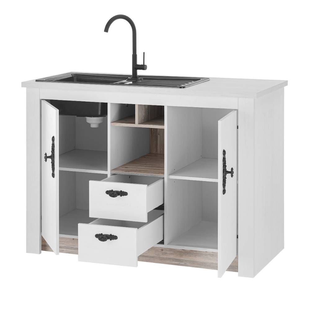 Spülenschrank Flurencina im Landhausstil 92 cm hoch