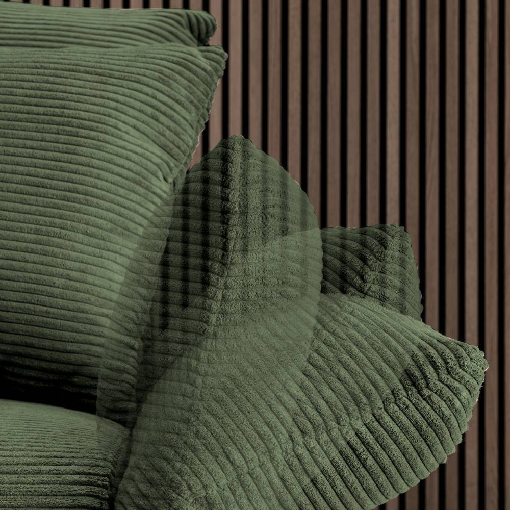 Dreisitzer Sofa Banda in Dunkelgrün 201 cm breit