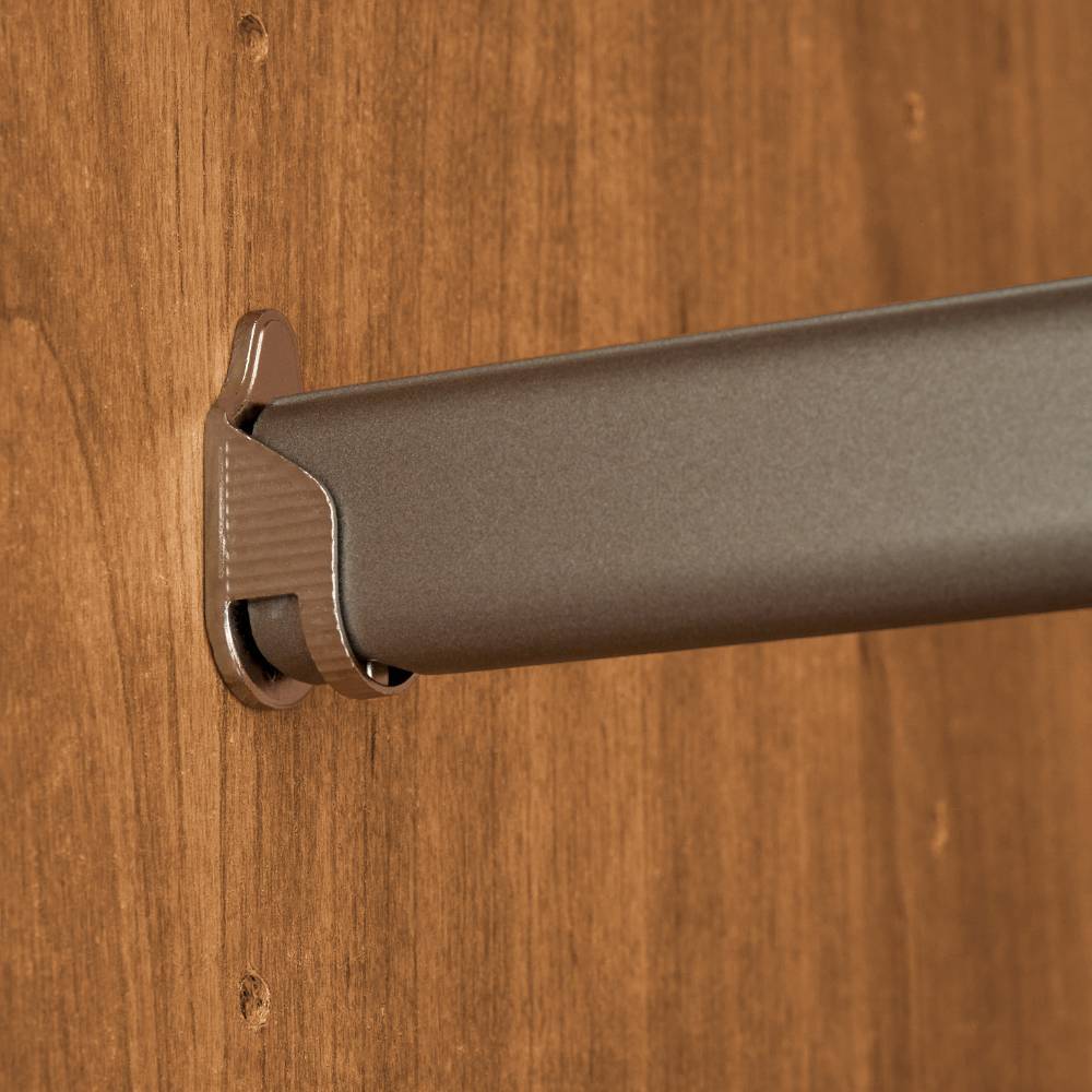 Drehtürenkleiderschrank modern Merkur in Eiche Bianco und Dunkelbraun