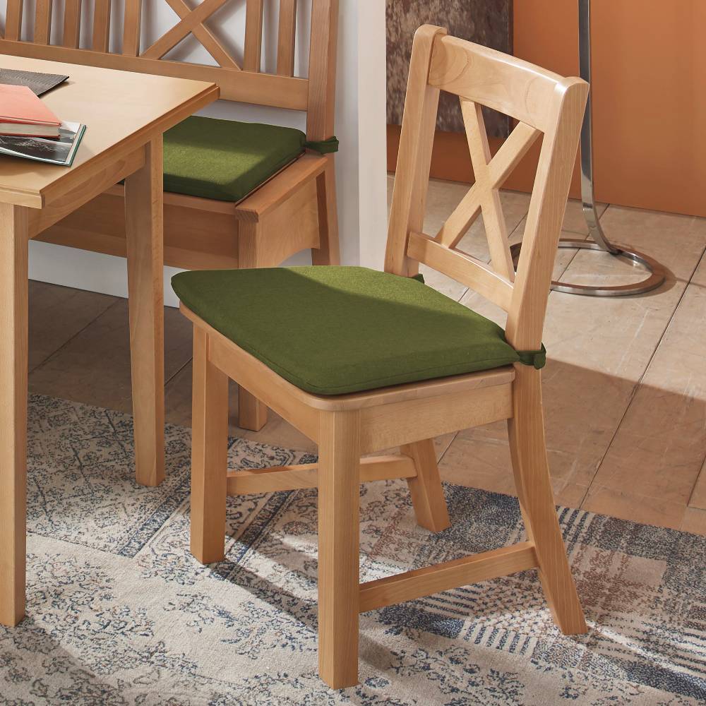 Essstuhl Acientra aus Buche Massivholz im Landhausstil (2er Set)