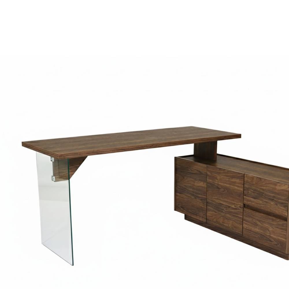 Bürotisch Radius mit zwei Schubladen in modernem Design
