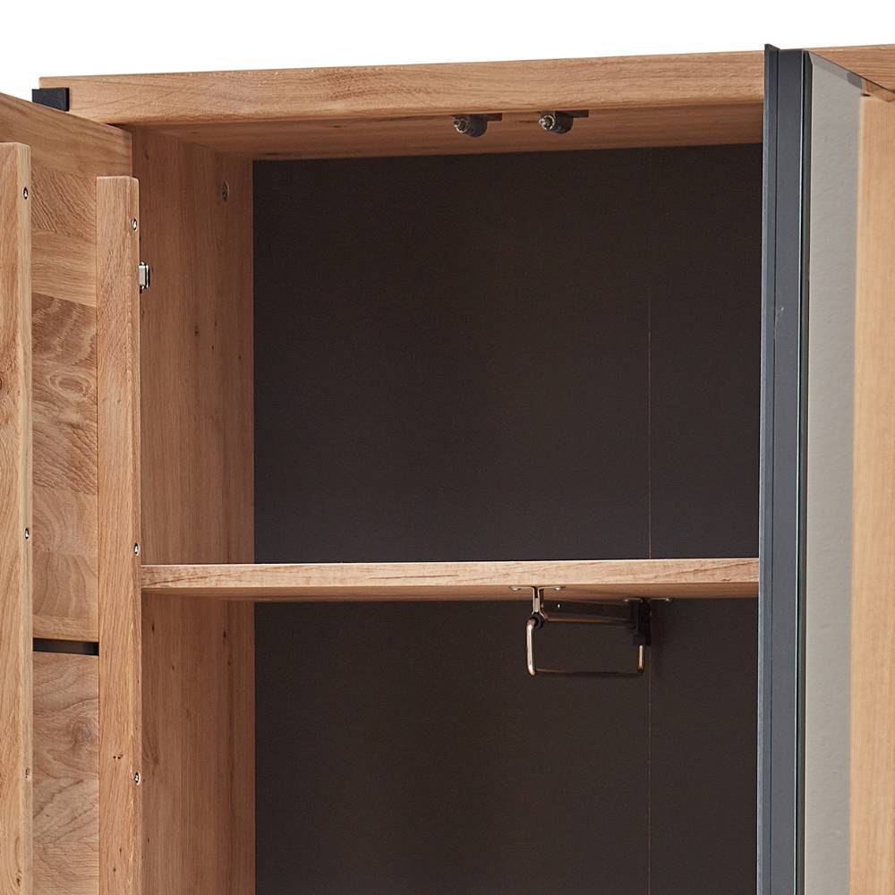 Dielenschrank Tablonero mit Spiegeltür in Wildeichefarben
