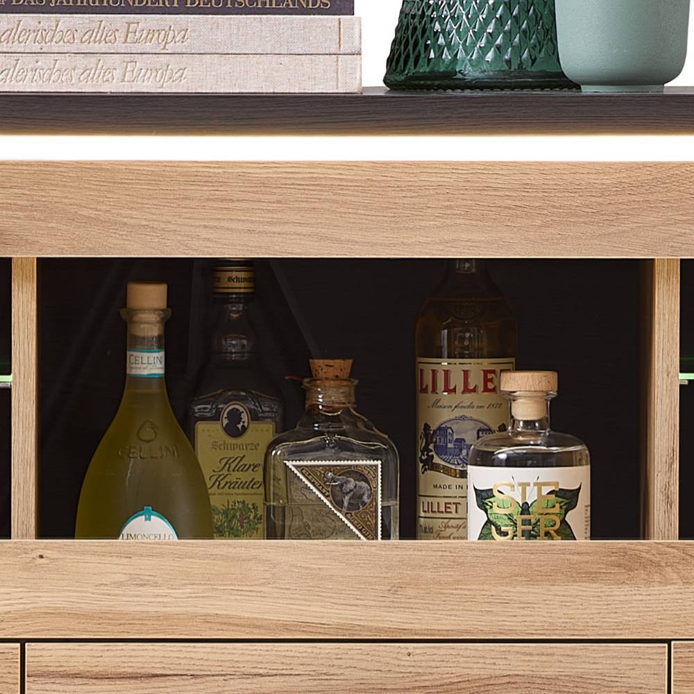 Barschrank Helias mit LED Beleuchtung und Platz für 6 Flaschen