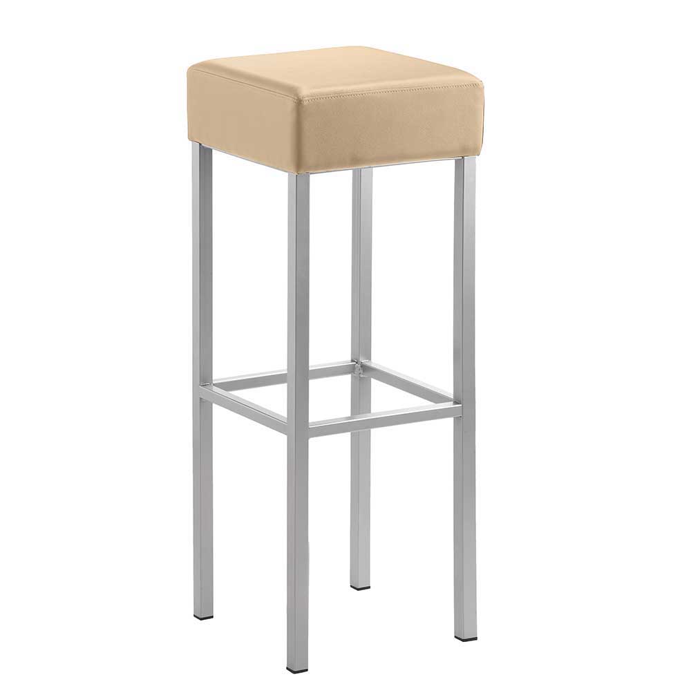 Moderner Barhocker Cycle in Beige und Perlsilberfarben