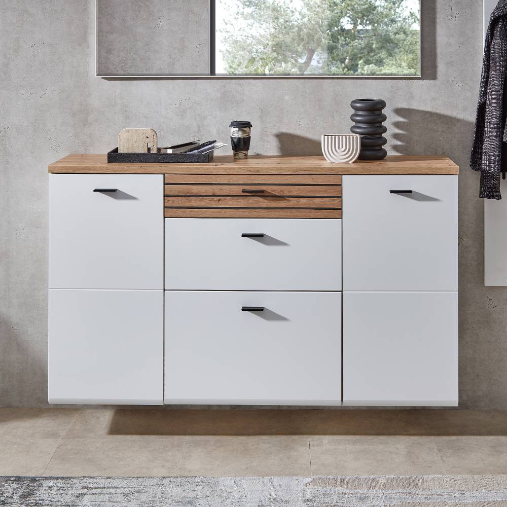 Schuhschrank Luzie in modernem Design mit zwei Schubladen