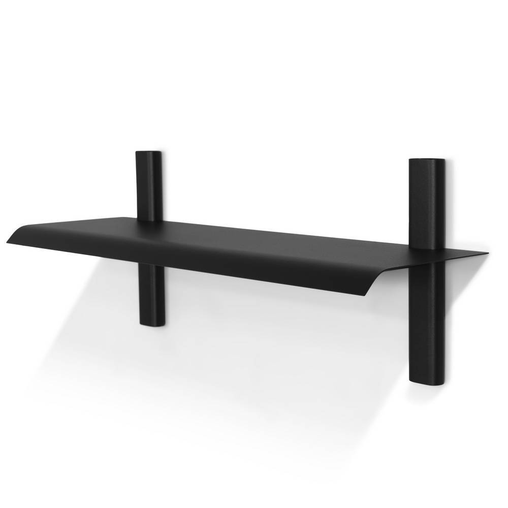 Wandboard Velletriu in Schwarz pulverbeschichtet aus Stahl
