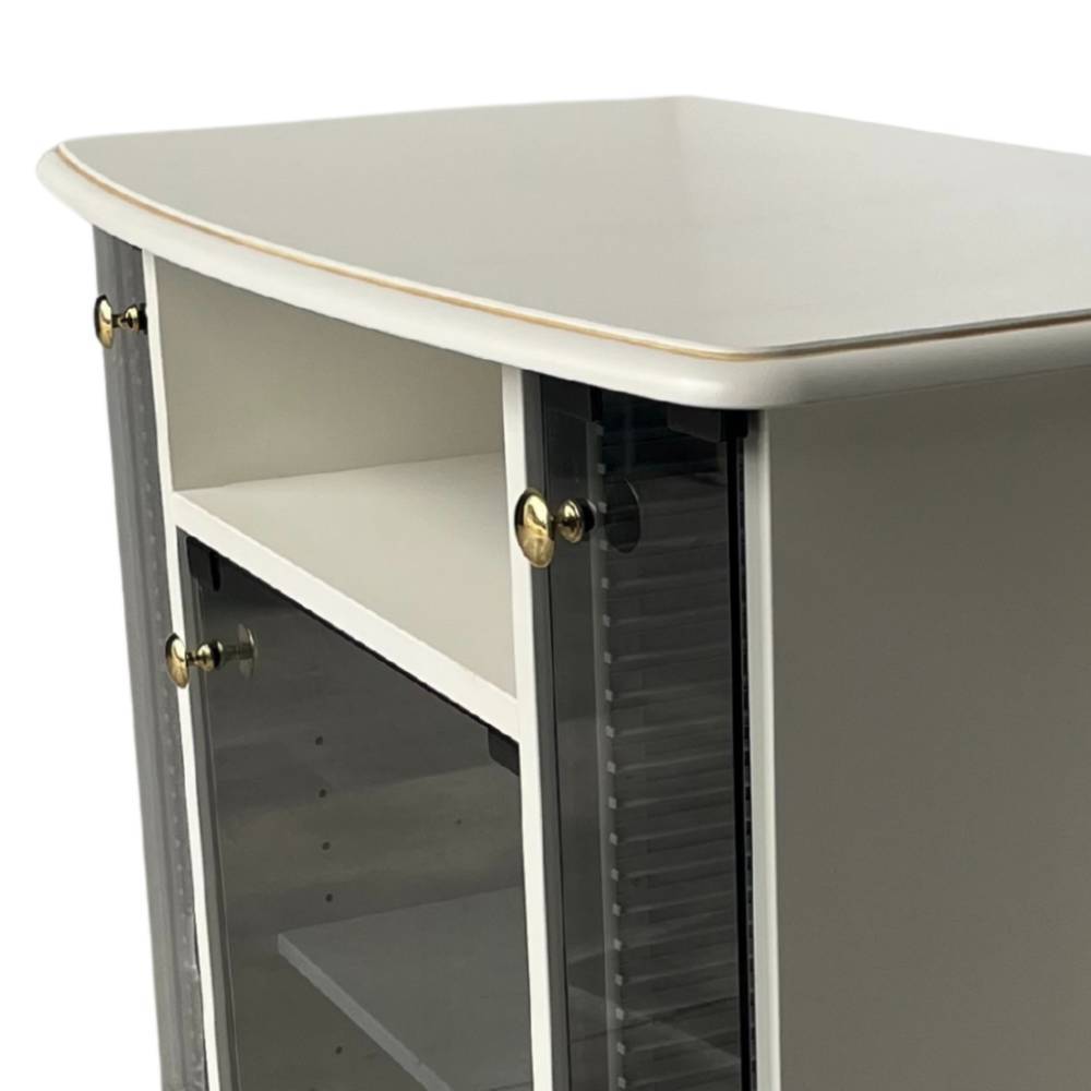 Fernsehschrank Glacita mit CD Aufbewahrung und Glastüren