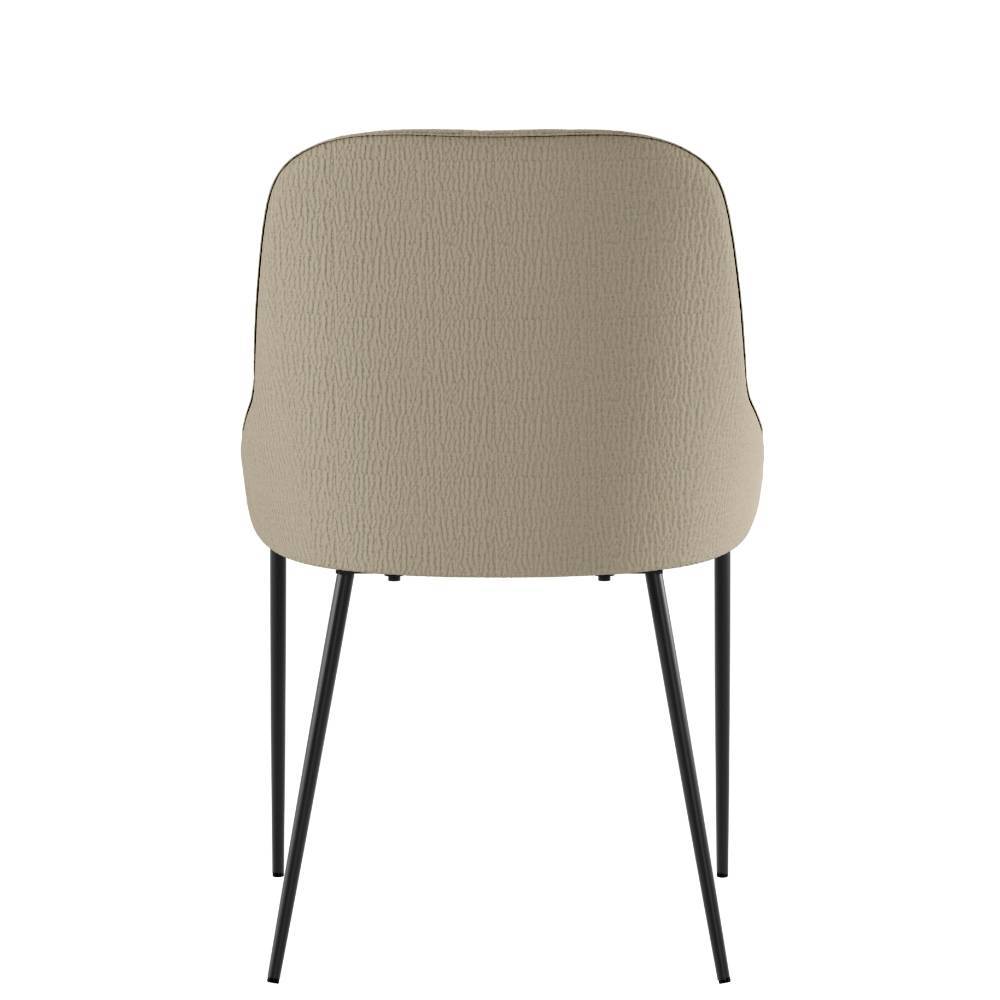Esszimmerstuhl Eboniar in Beige mit aufwendigen Steppungen (4er Set)