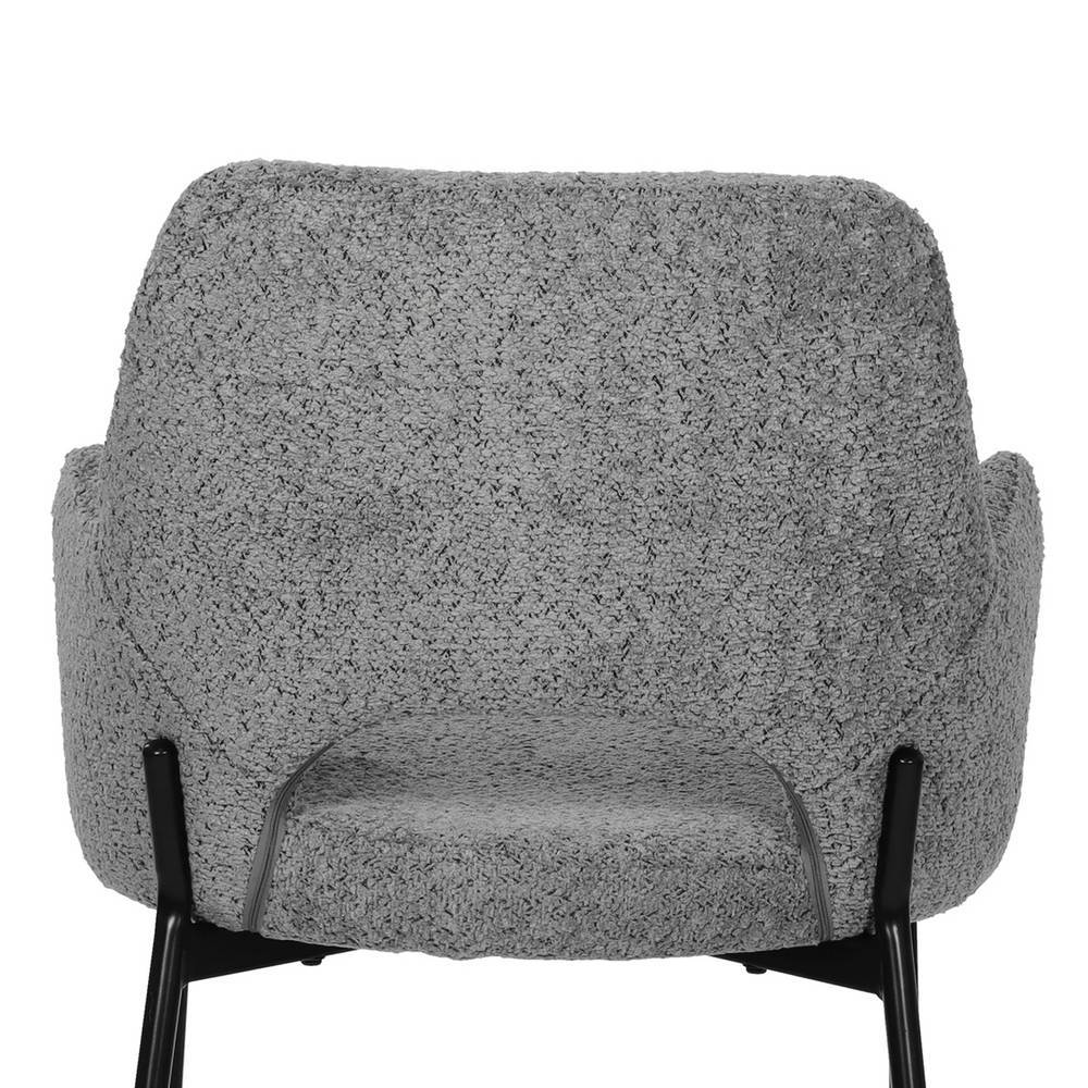 Esszimmerarmlehnstuhl Culagan in Grau mit Gestell aus Metall (2er Set)