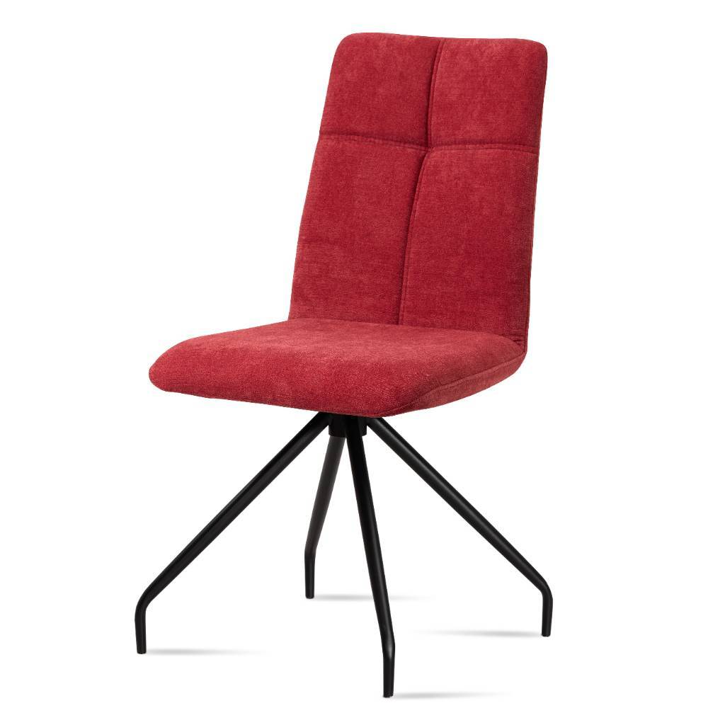 Esstisch Stühle Vetonia in Rot mit Gestell aus Metall (2er Set)