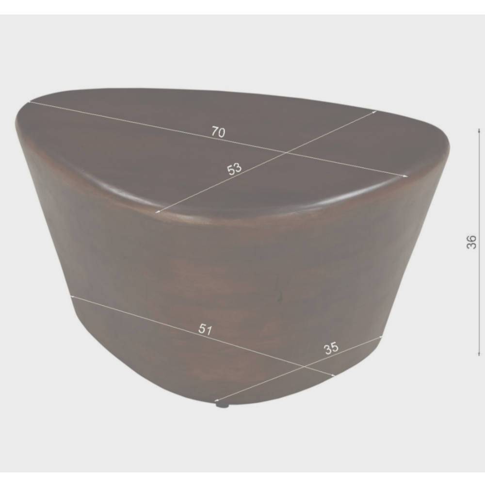 Designercouchtisch Mercana in Schwarz - Wankelform