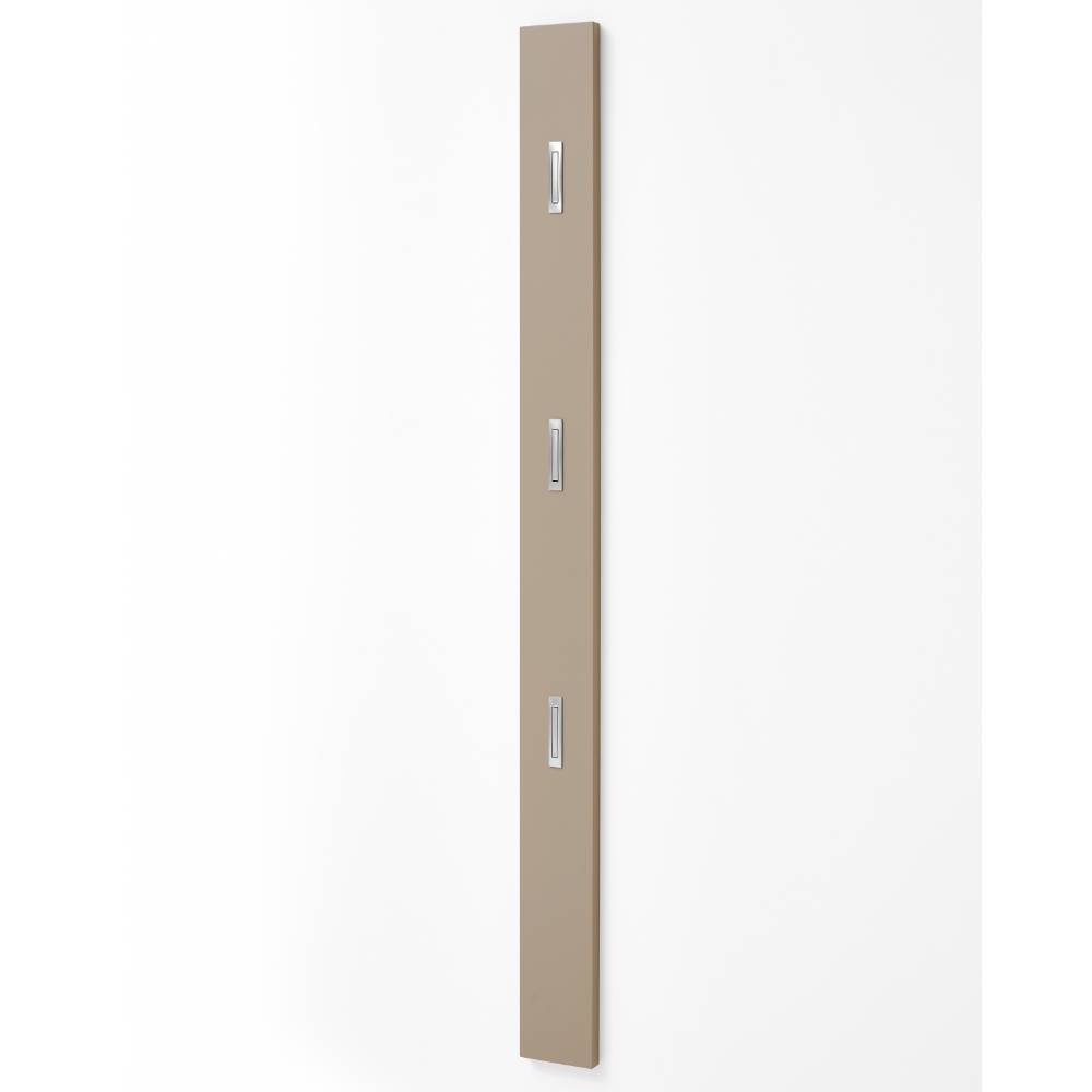 Wandgarderobenleiste Nurzia mit klappbaren Haken in Beige