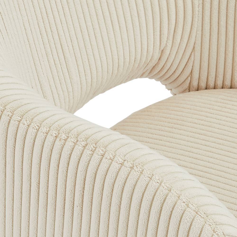 Polsterstuhl Chocina um 360 Grad drehbar aus Cord
