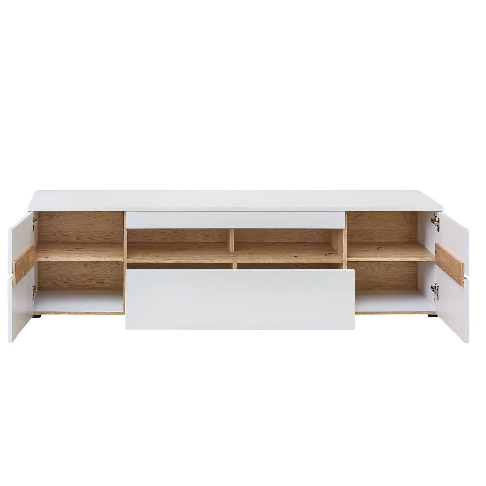 TV Board Mariocavo in modernem Design mit einem offenen Gerätefach