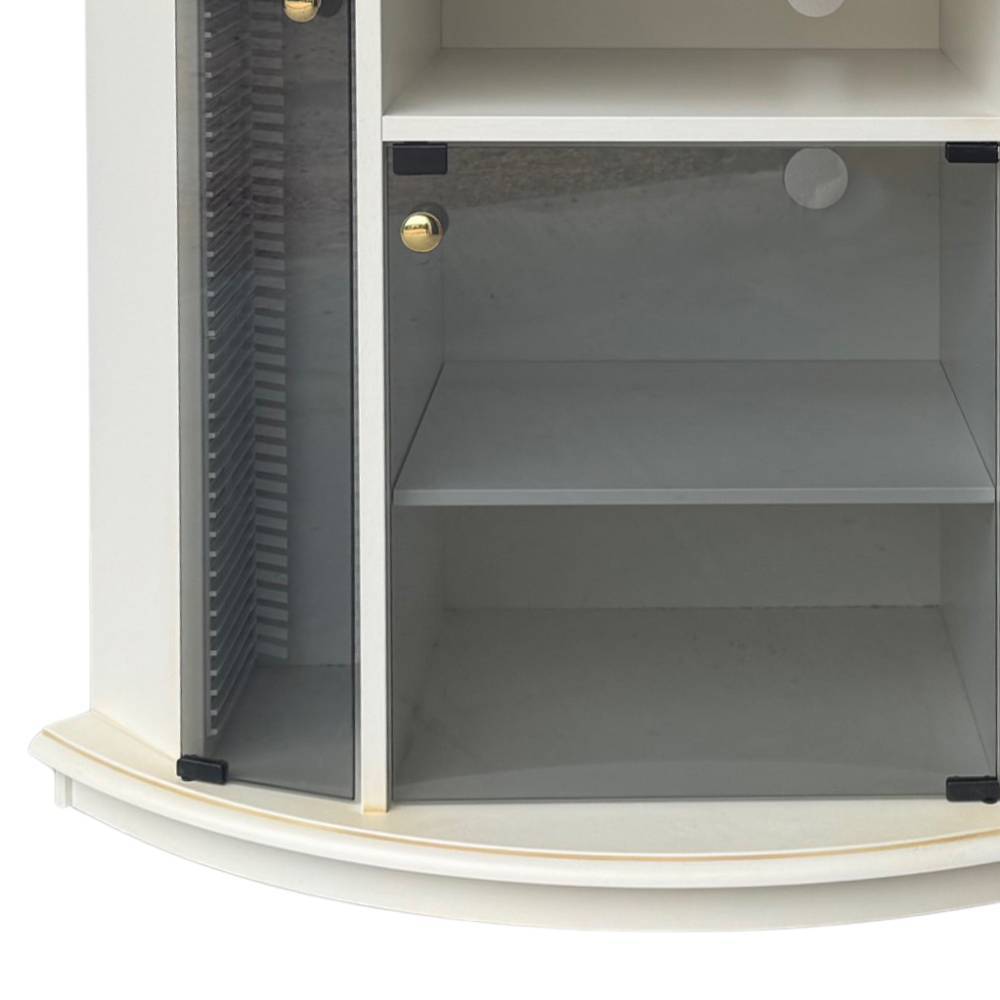 TV Phonoschrank Glacita in Antikweiß mit CD Aufbewahrung