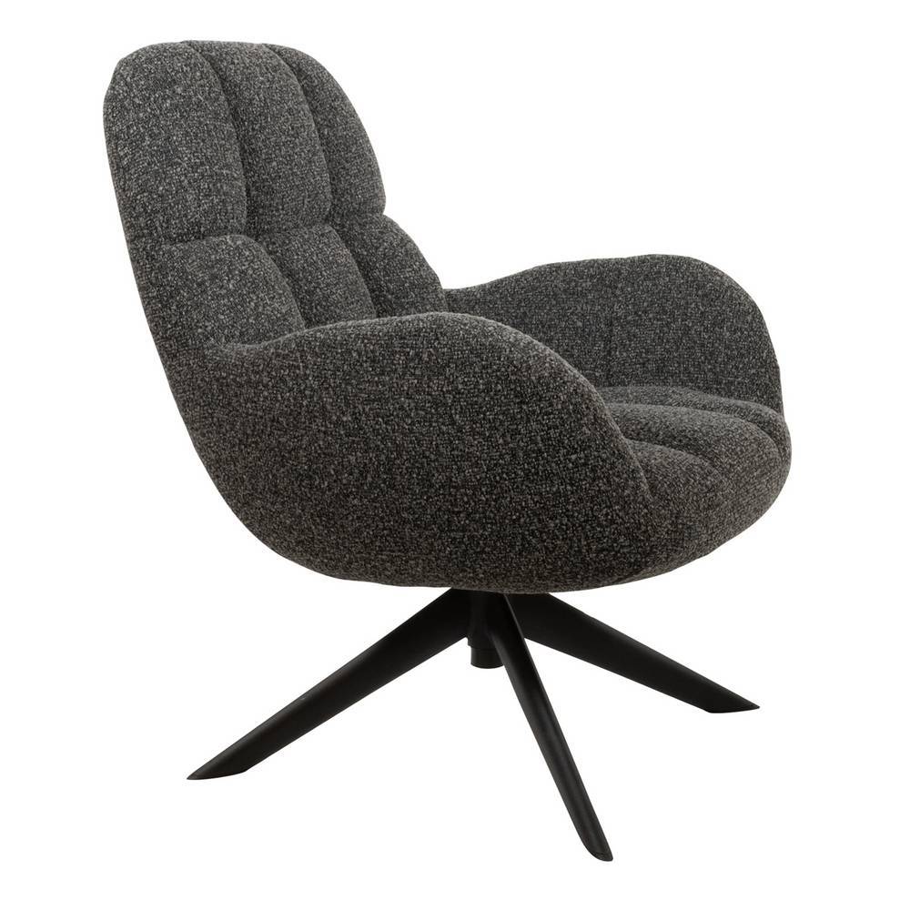 Polstersessel Tribial drehbar aus Boucle Stoff