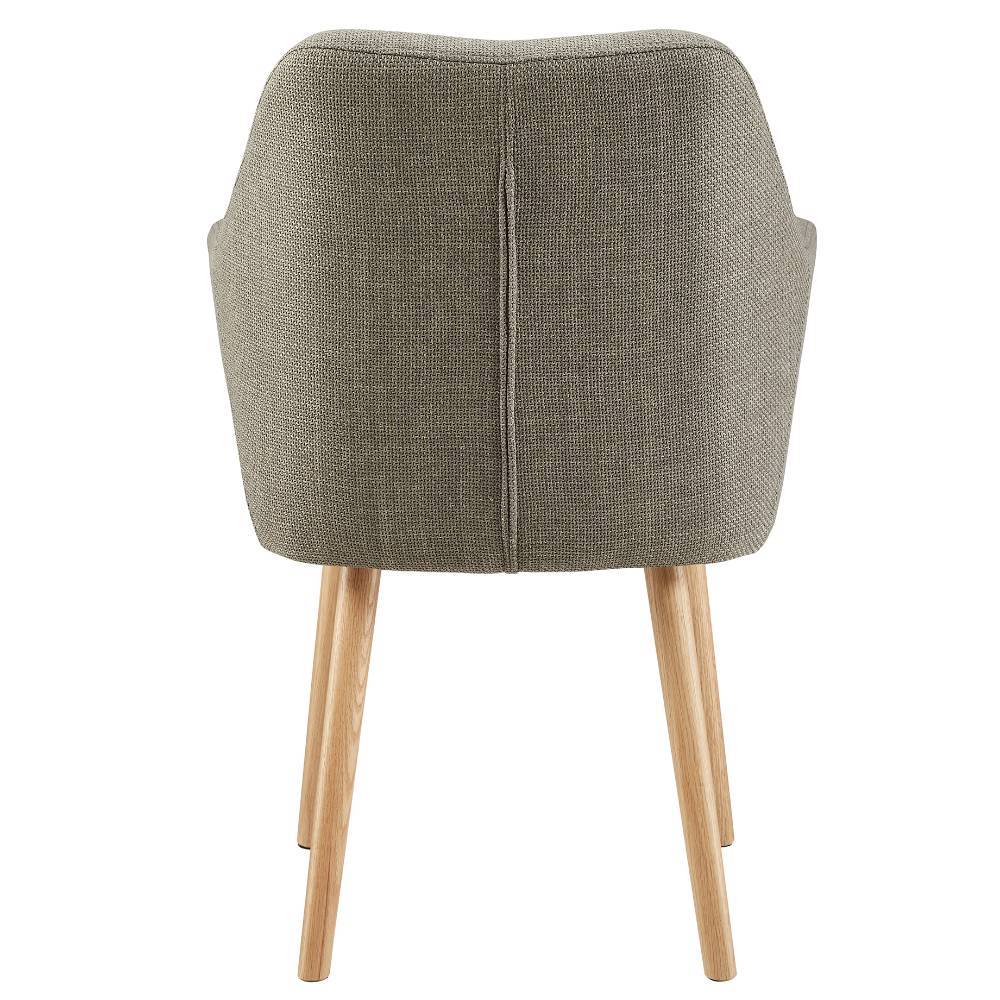 Esszimmerarmlehnstuhl Lida aus Strukturstoff im Skandi Design
