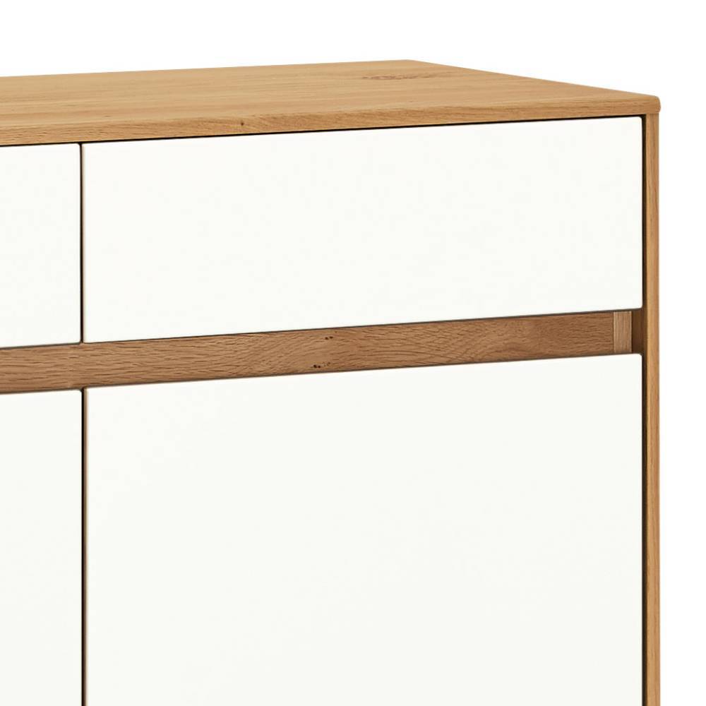 Flurschrank Nikolas in Weiß und Eiche Bianco