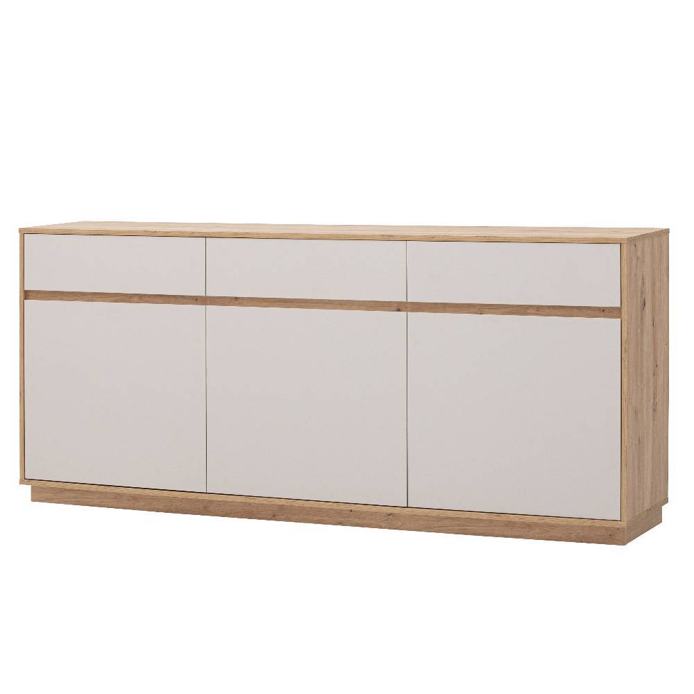 Sideboard Ikba mit drei Schubladen und Drehtüren