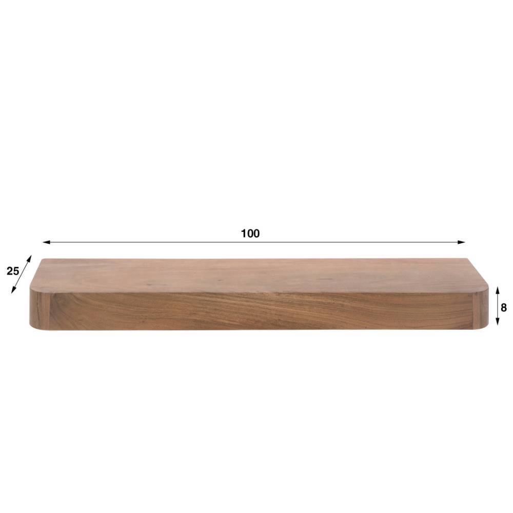 Holzregal Odrato aus Akazie Massivholz 100 cm breit