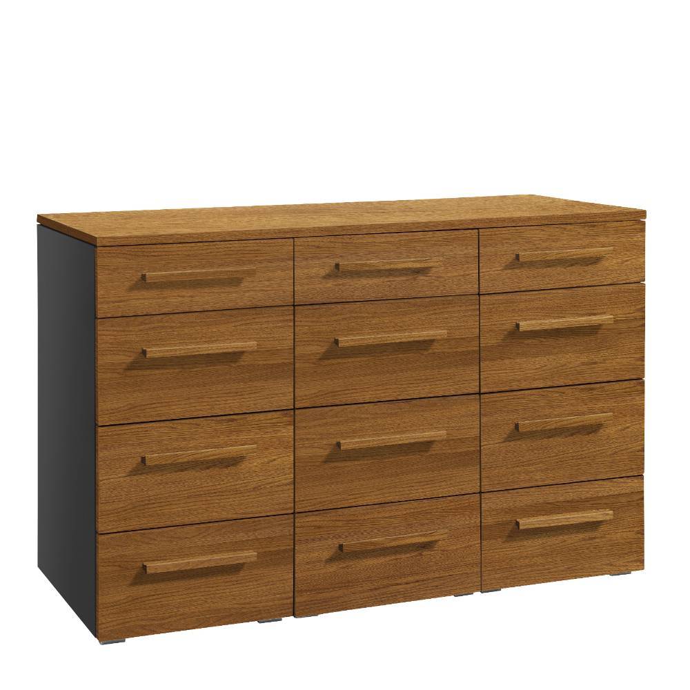 Esszimmersideboard Grandiova mit zwölf Schubladen 135 cm breit