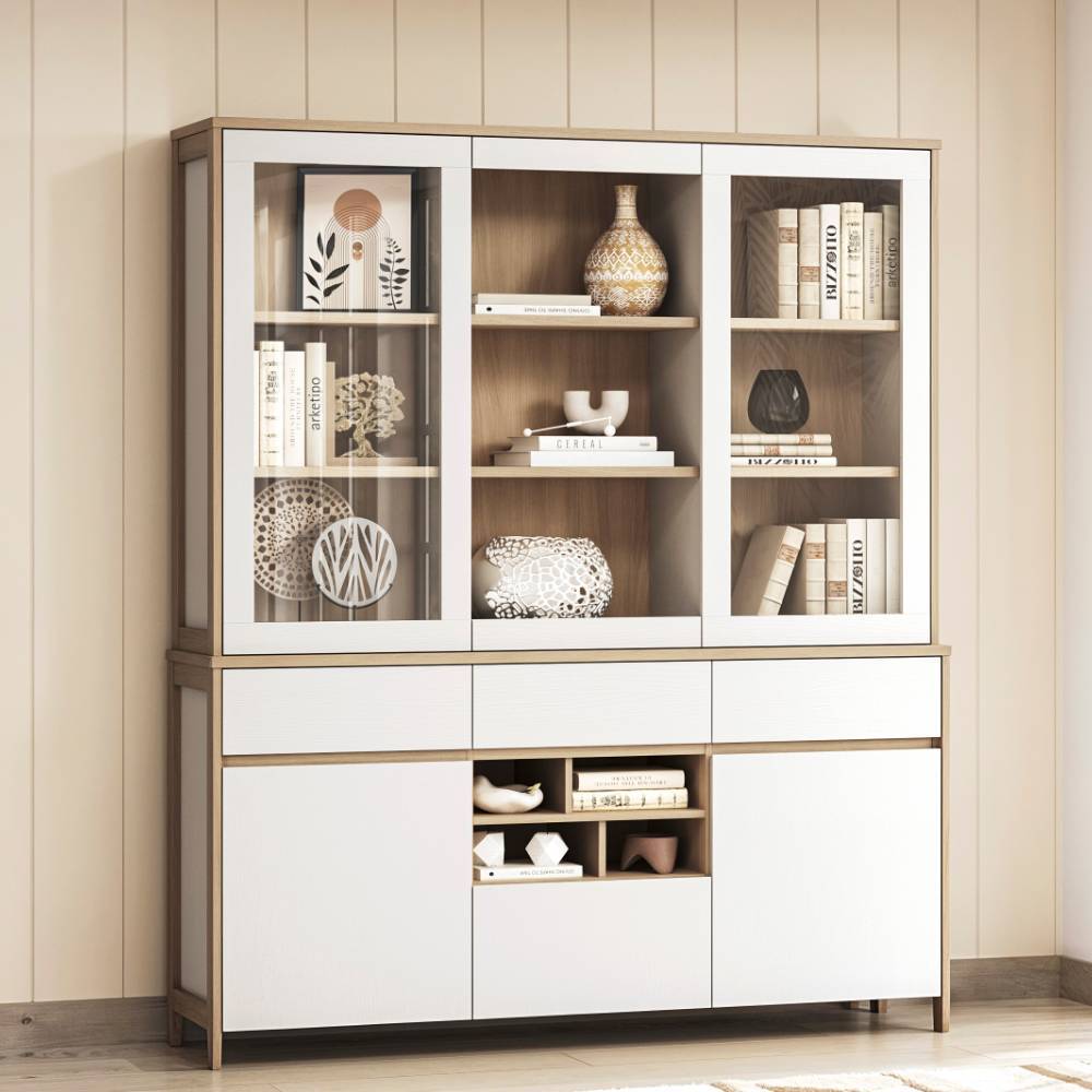 Buffetvitrine Labrassa mit drei Schubladen 164 cm breit