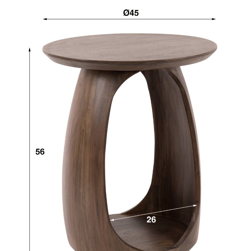 Beistelltisch Bangor in modernem Design mit Massivholzplatte