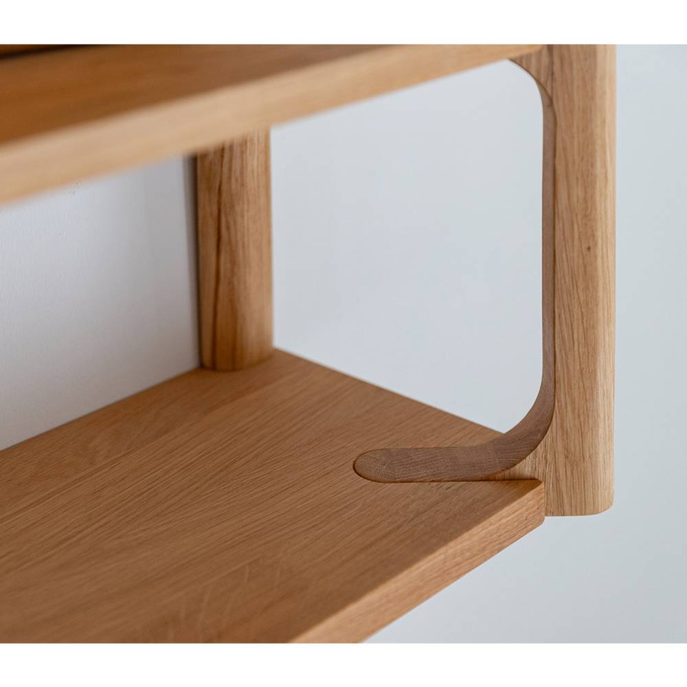 Wandgarderobe Gravura aus Eiche Massivholz mit Hutablage aus Holz