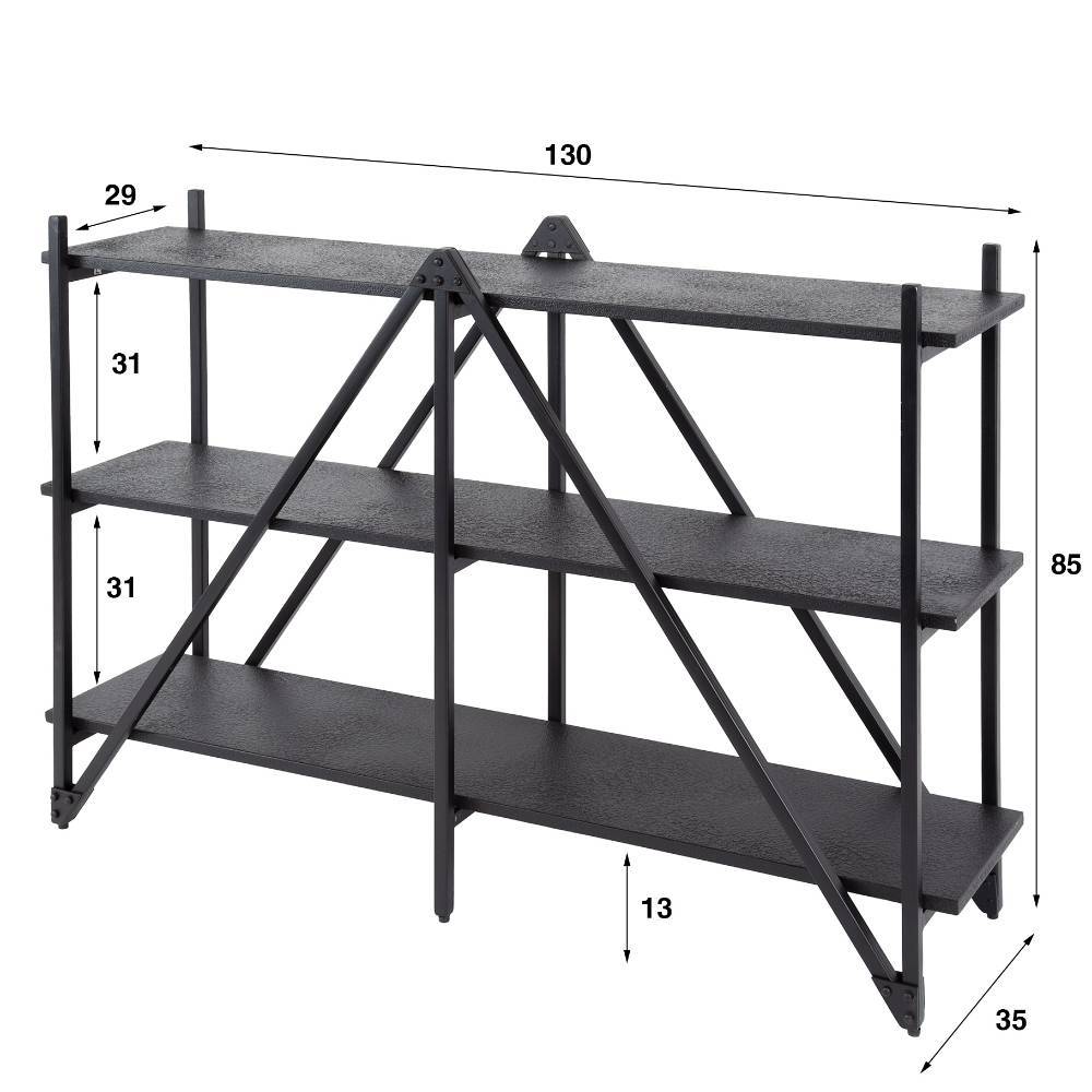 Standregal Babro im Industry und Loft Stil 130 cm breit