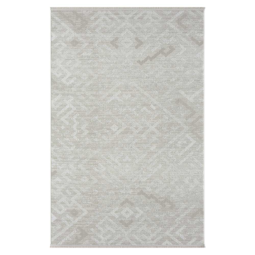 Heller Teppich Rechteck Ipsum in Cremefarben & Beige Kurzflor