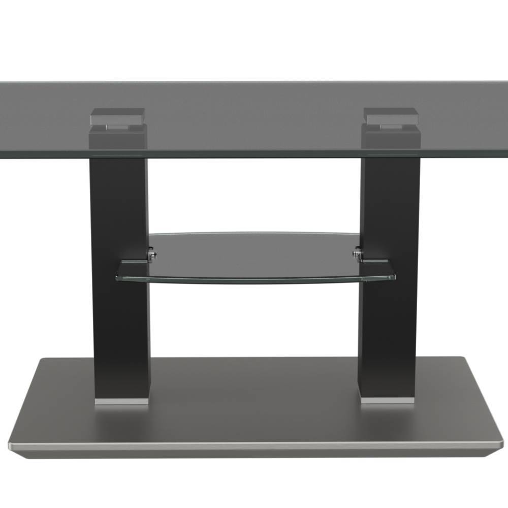 Couchtisch Atlona mit Glasplatte höhenverstellbar