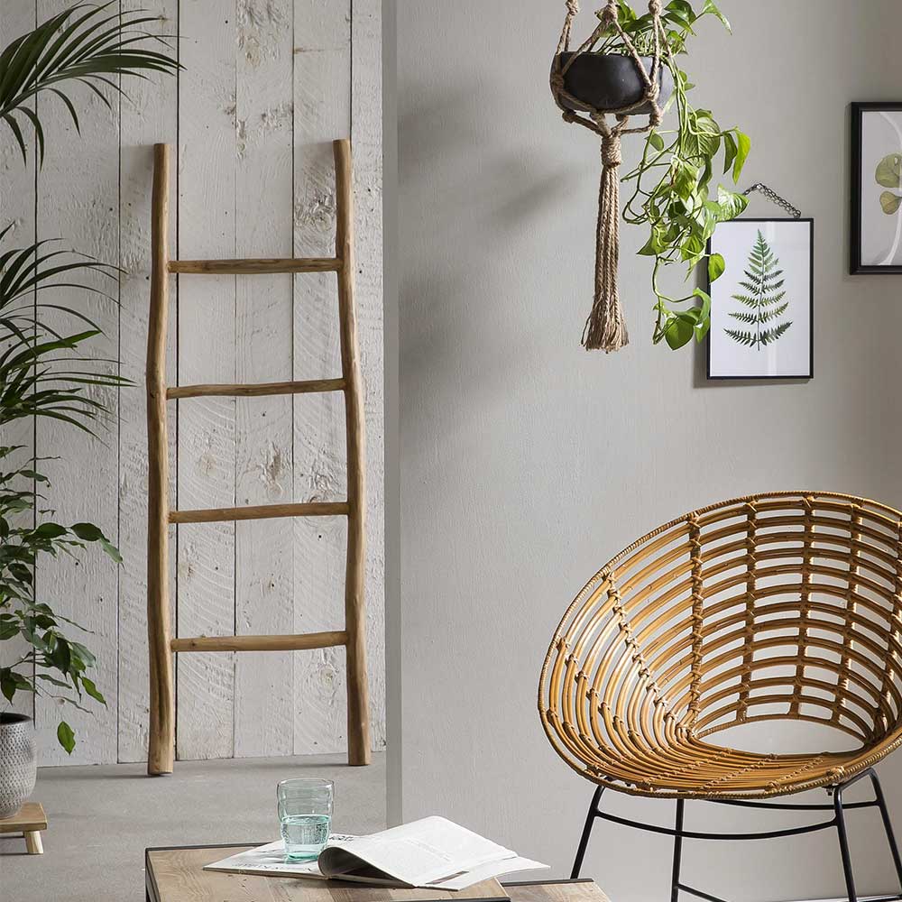 Deko Leiter Koropi aus Teak Recyclingholz im Landhausstil