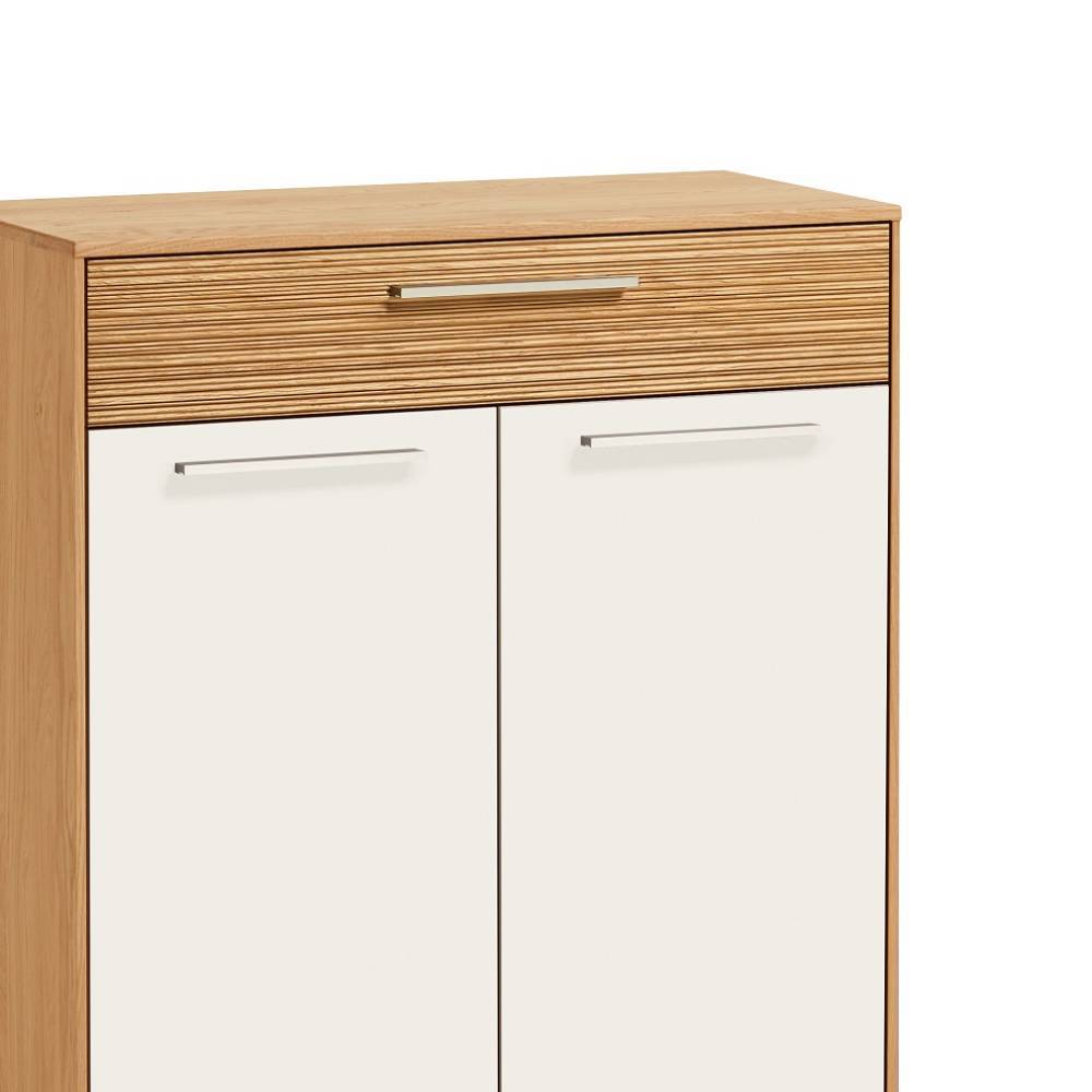 Schuhgarderobe Bedina mit Sockelgestell und Metallgriffen
