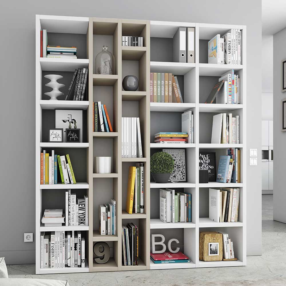 Design Wohnzimmer Regal Yutaha für Bücher modern