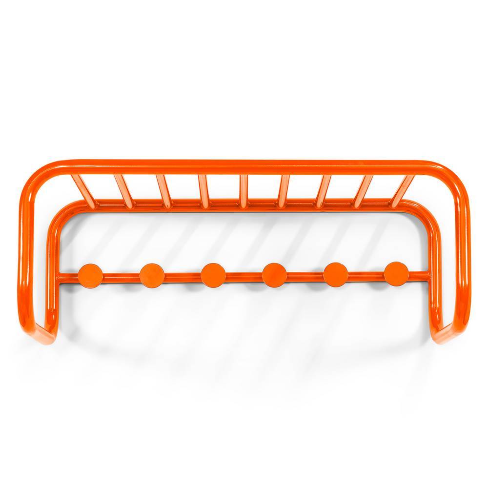 Wandgarderobe Biancaneve in Orange mit Hutablage aus Metall