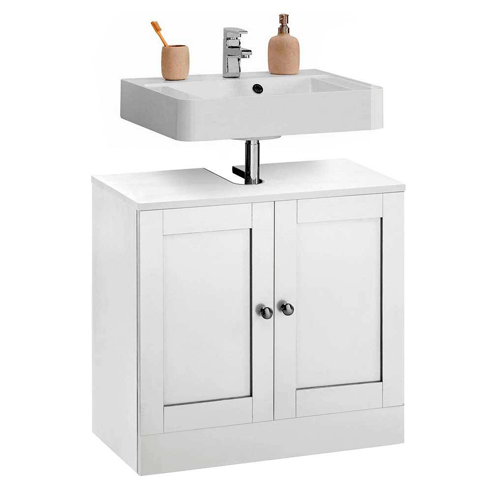Waschtischschrank Kernudra mit 2 Drehtüren und Siphon Ausschnitt