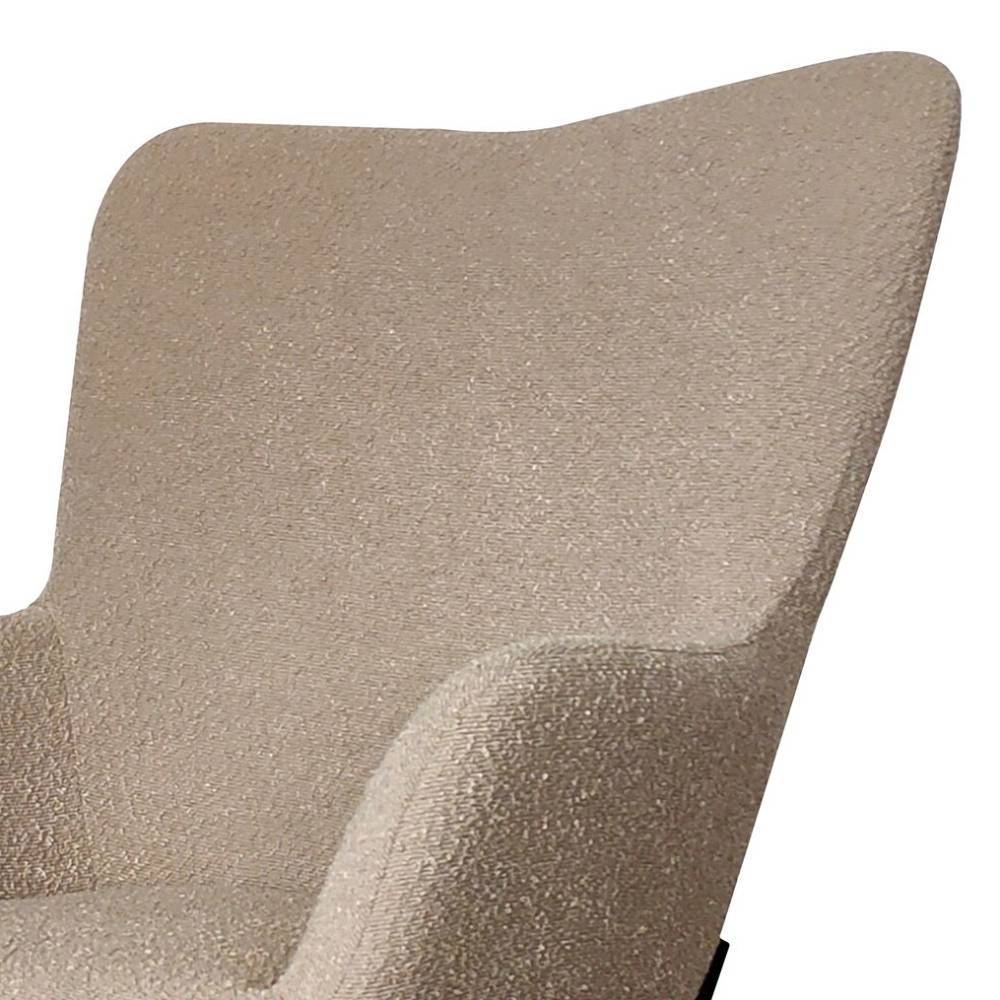 Polstersessel Carnin aus Boucle Stoff im Skandi Design