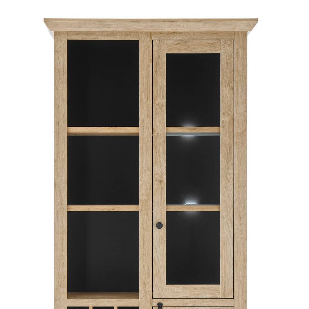 Vitrine Jennva im Landhausstil mit offenen Fächern