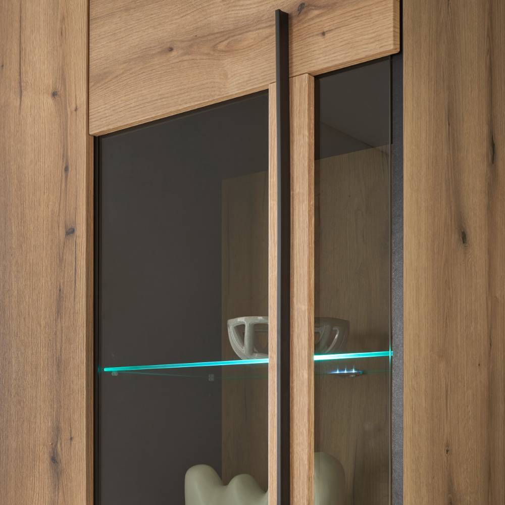Wohnzimmer Anbauwand Cemutra in modernem Design 270 cm breit (vierteilig)