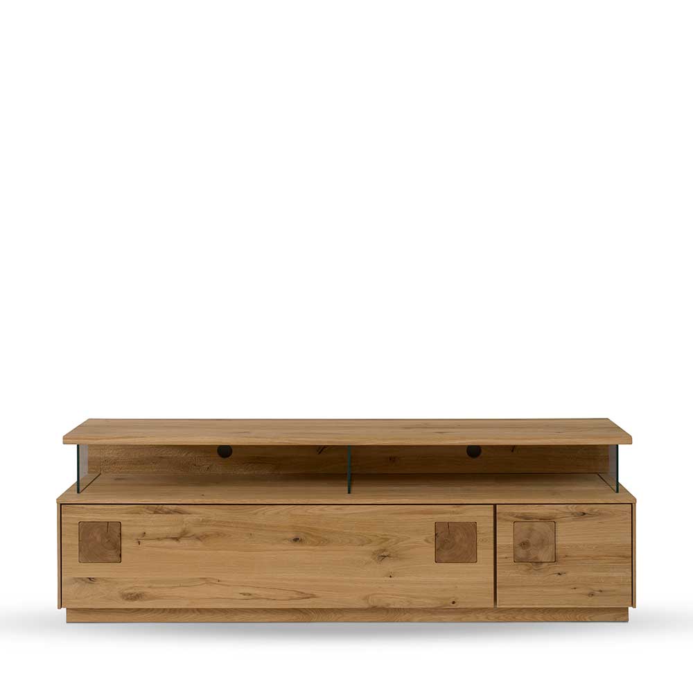 Massives TV Lowboard Onitos aus Wildeiche in modernem Design