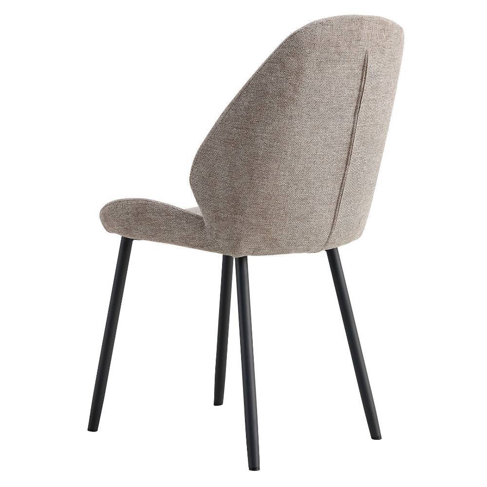 Polsterstuhl Jimothy aus Webstoff im Skandi Design (2er Set)