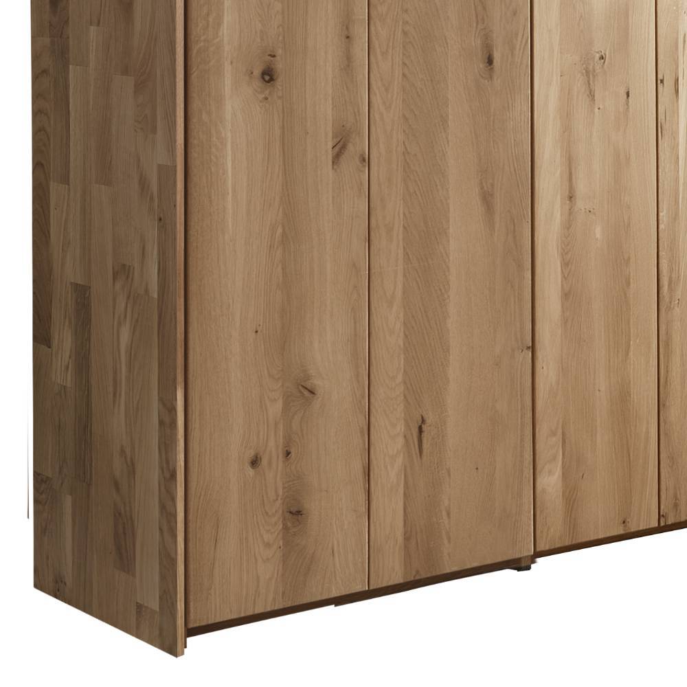 Massiver Drehtürenschrank Snoba aus Wildeiche Massivholz 156 cm breit
