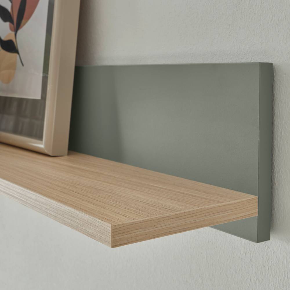 Wandboard Ulfava in Graugrün und Eichefarben
