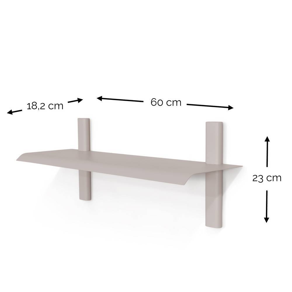 Metall Regal Sharina in Taupe und modernem Design