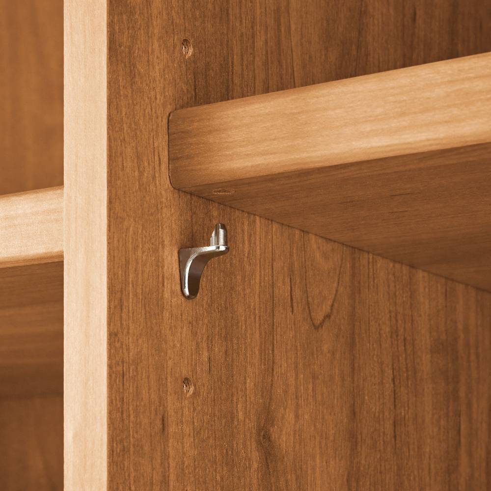 Moderner Kleiderschrank Merkur mit Drehtüren in Eiche Bianco & Dunkelbraun