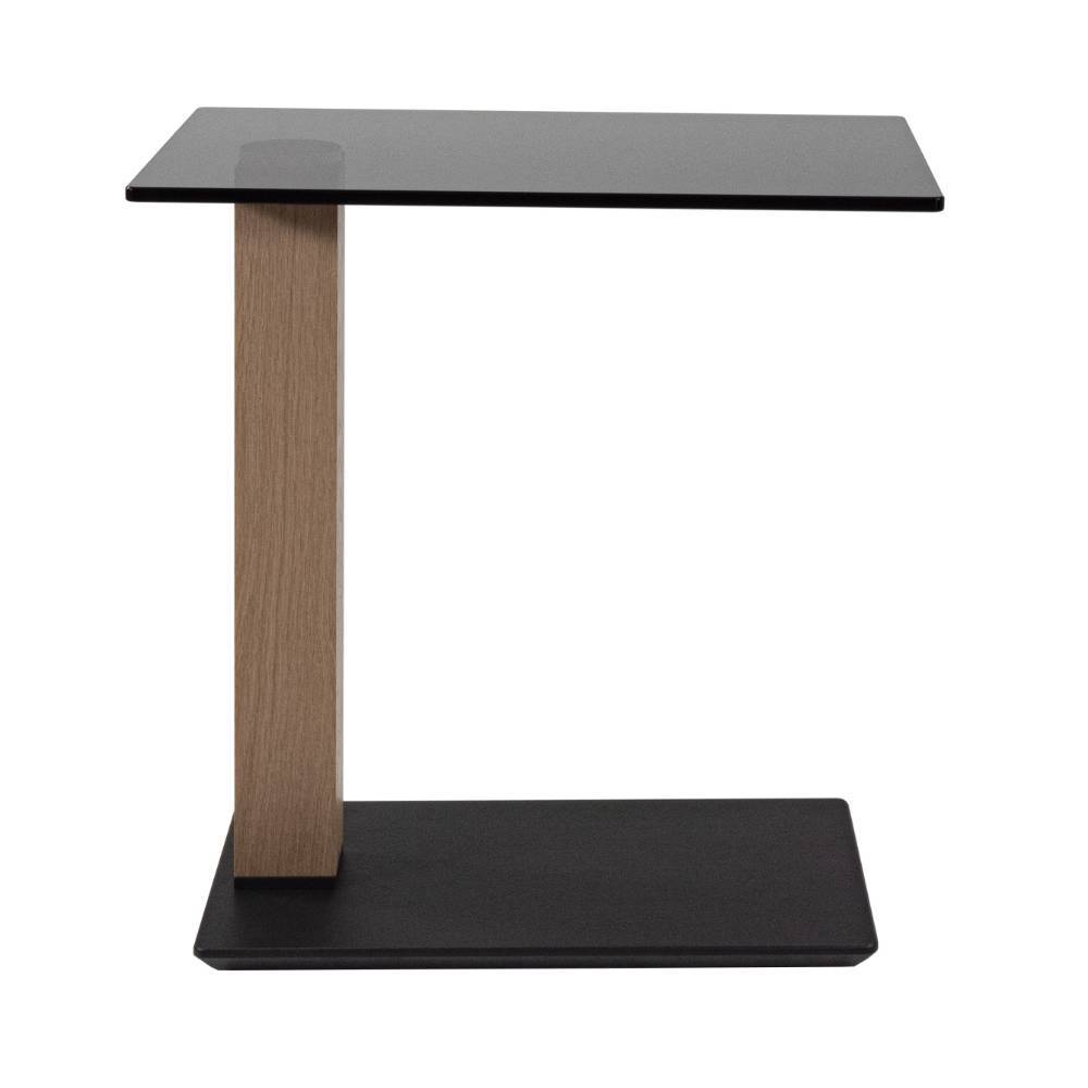 Beistelltisch Sofa Jenva aus Rauchglas in modernem Design